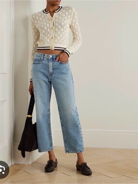 Frame Denim Light Blue Straight-Leg Jeans